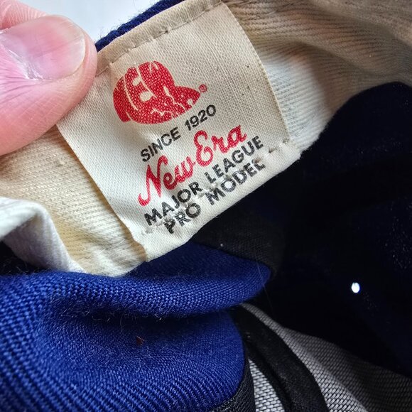 Chicago Cubs Hat Mens 7 1/4 Blue New Era Vintage Fitted MLB Pro Model Diamond - Picture 9 of 9